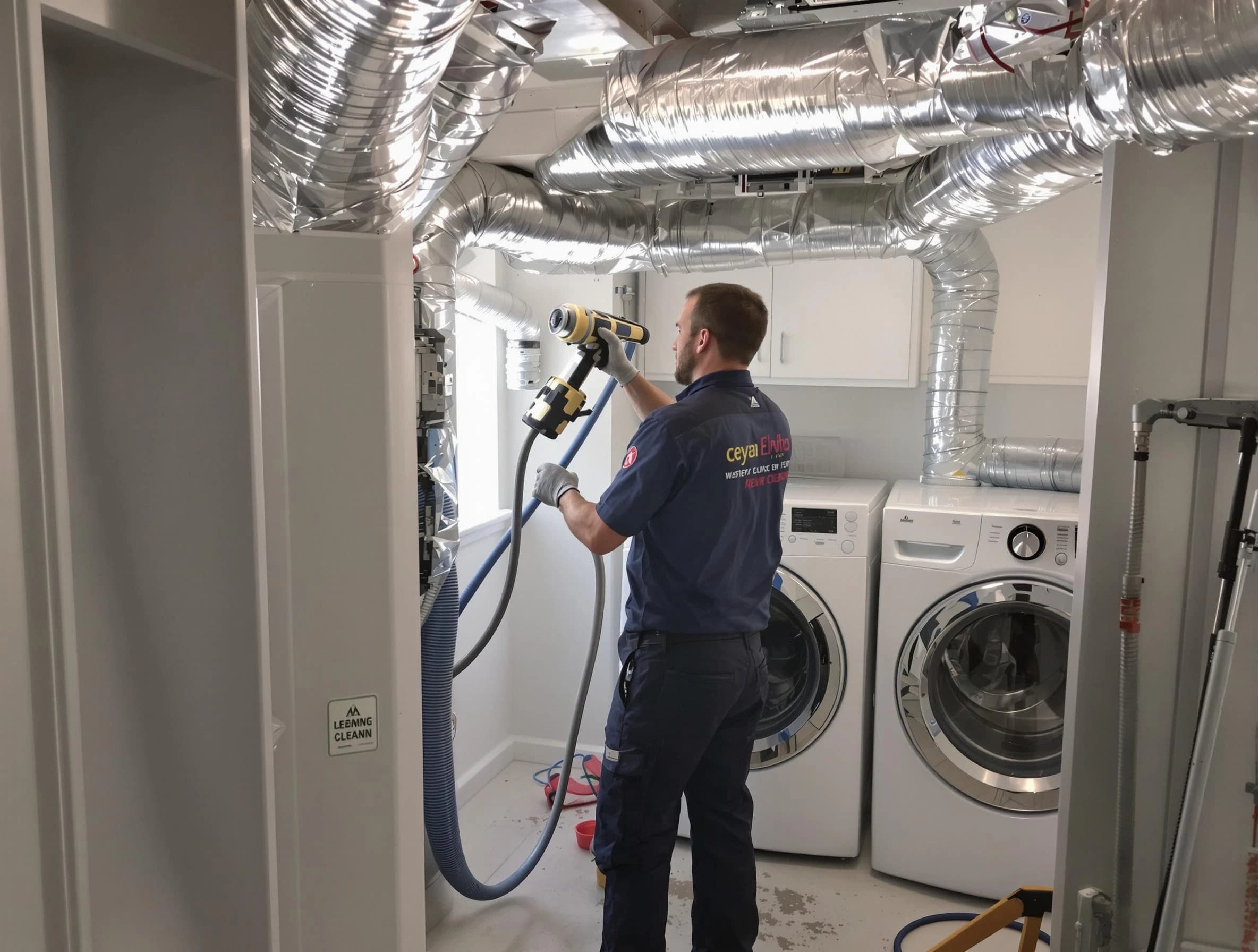 Holt Dryer Vent Cleaning specialist using advanced equipment for thorough duct cleaning in Holt