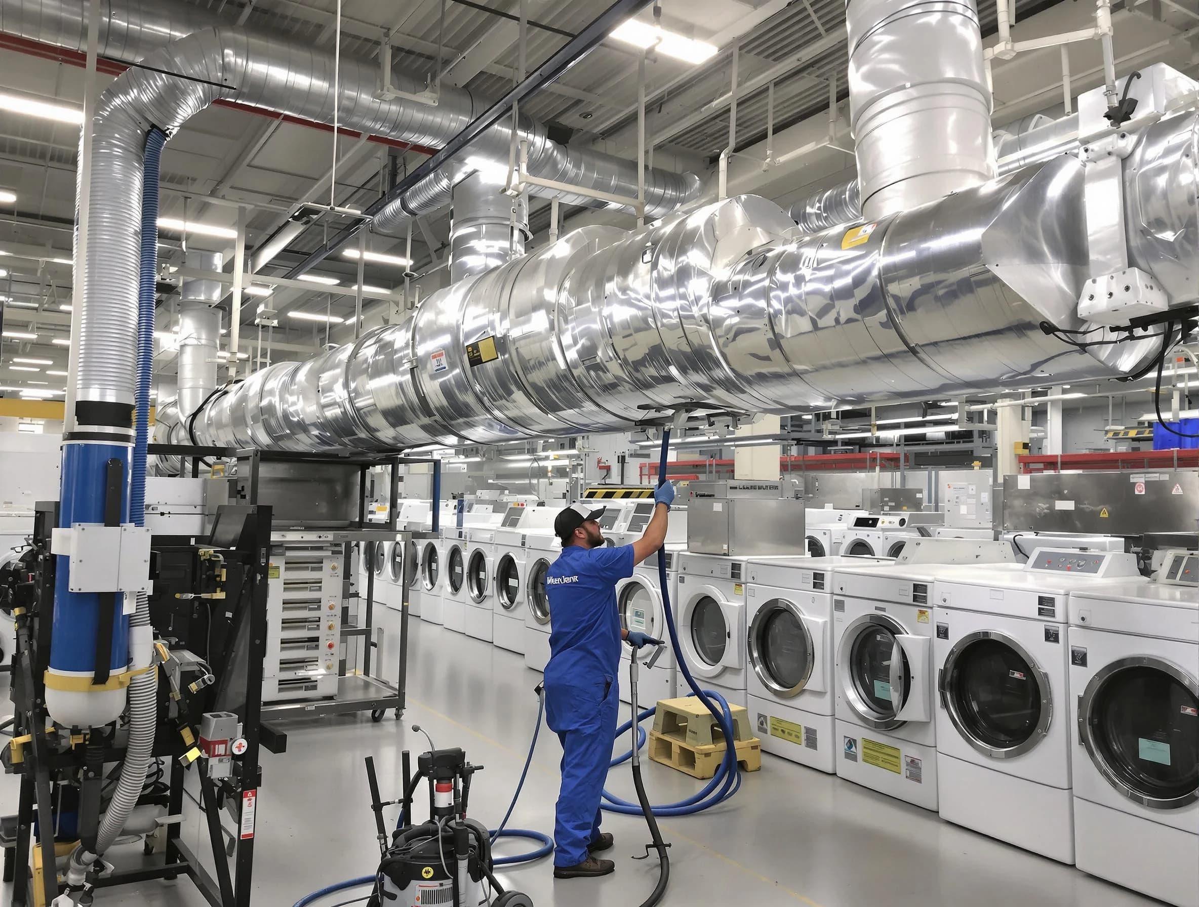 Holt Dryer Vent Cleaning team performing heavy-duty industrial dryer vent cleaning in Holt