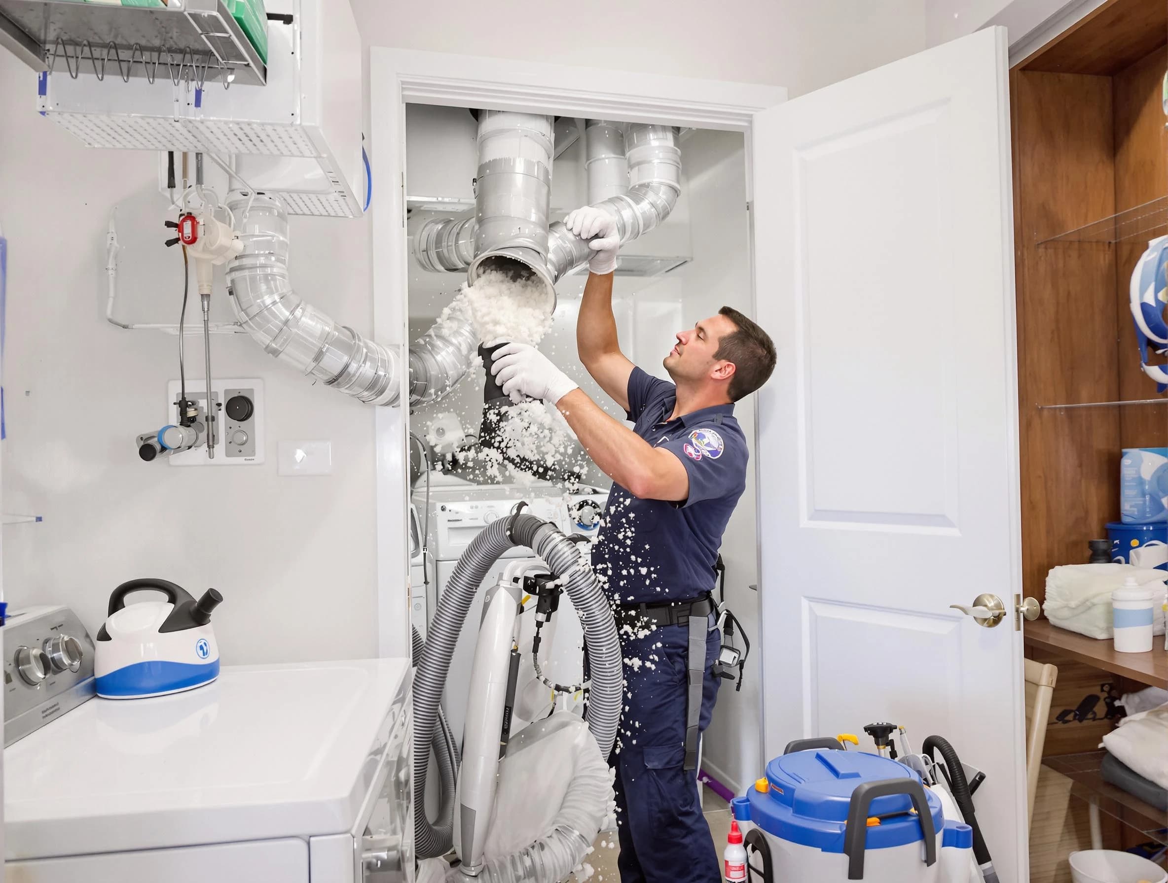 Holt Dryer Vent Cleaning technician delivering thorough residential dryer vent cleaning service in Holt